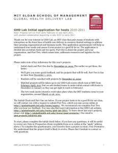 application form - Global Health Delivery Project at Harvard University