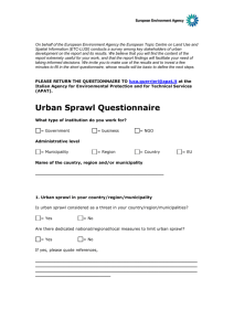 Questionnaire Urban sprawl - European Environment Agency