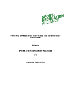 principle statement of main terms and conditions of employment