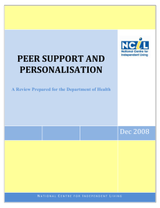 peer support and personalisation