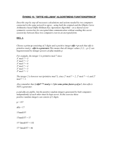 övning 10. ”diffie-hellman”-algoritmens funktionsprincip
