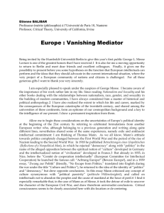 Europe : Vanishing Mediator