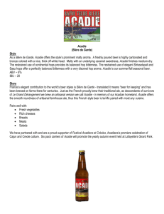 Acadie Style Notes - Bayou Teche Brewing