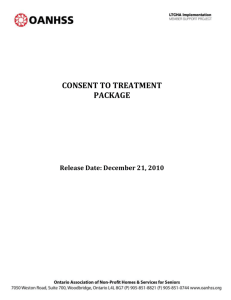 OANHSS Consent to Treatment Package