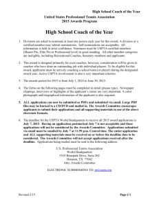 High School Coach of the Year - United States Professional Tennis