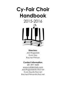 Choir Handbook - Cy-Fair High School Choir