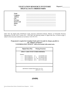 vegetation resource inventory - Ministry of Forests, Lands and