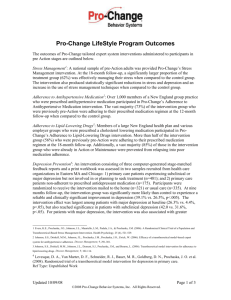 Pro-Change Outcomes Statements revised (LB edits 10 9 08)