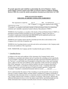 CONSULTING AGREEMENT template - eCommons