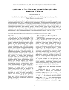 Application of Grey Clustering Method in Eutrophication Evaluation