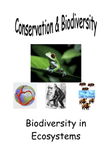 Biodiversity in ecosystems