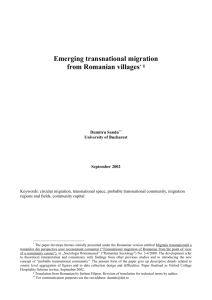 Annex 1: Prediction of transnational migration