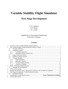 Variable Stability Flight Simulator