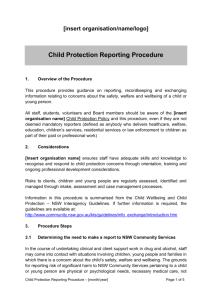 Child Protection Reporting Procedure