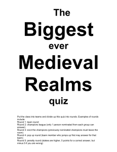 The Big medieval history quiz