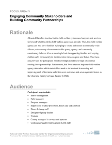 MODULE IV: ENGAGING COMMUNITY STAKEHOLDERS AND