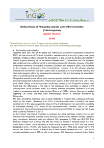 InGOS TNA 1-2 Activity Report Methane fluxes of Phragmites