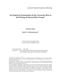 Convexity Bias in the Pricing of Interest Rate Swaps