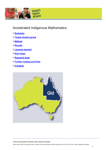 Accelerated Indigenous Mathematics