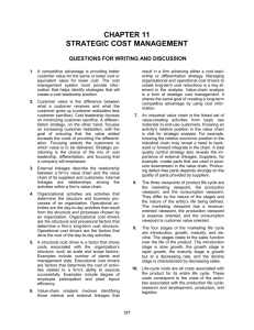 Chapter 13: Strategic Cost Management