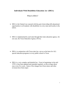 Individuals With Disabilities Education Act (IDEA) What Is IDEA