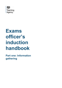 Exams officers induction programme handbook part 1