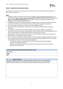 Stage 2 Research Ethics Approval Form