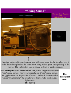 Discrepant Event Demonstration on Seeing Sound