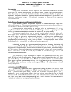 Emergency Airway/Oxygen Policies and