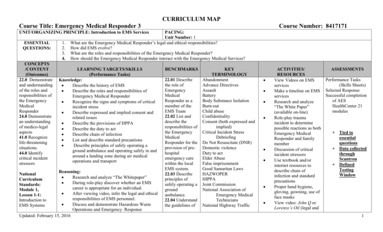 Emergency Medical Responder 3