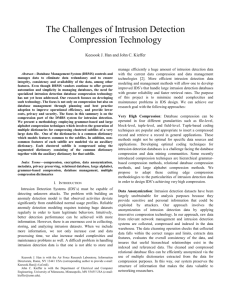 C. Intrusion Detection Data Compression