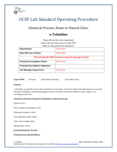 o-Toluidine CAS No.95-53-4 - UCSF Environment Health & Safety