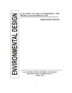 EVALUATION OF BUILT ENVIRONMENT