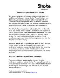 Continence problems after stroke (Large Print