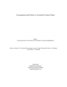 Citizenship and China - Cultures of Consumption