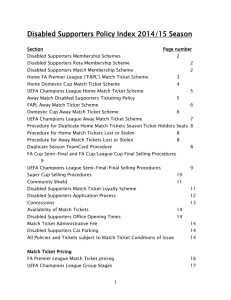 FA PREMIER LEAGUE TICKETING POLICY