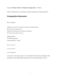 HardisonHumGenQ - Center for Comparative Genomics and