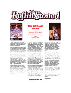 100 Club - Rollin` Stoned, The