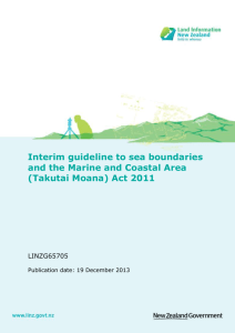 Interim guideline to sea boundaries and the Marine and coastal