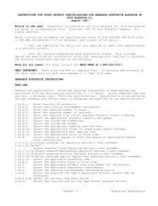 instructions for using product specifications for otis hydraulic