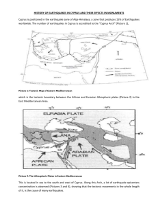 HISTORY OF EARTHQUAKES IN CYPRUS AND THEIR EFFECTS