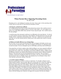 When Parents Have Opposing Parenting Styles