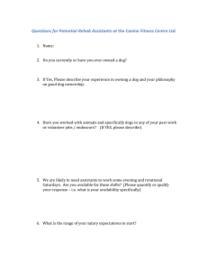 Questionnaire for prospective employees