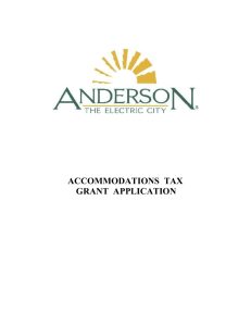 ACCOMMODATIONS TAX GRANT APPLICATION Application