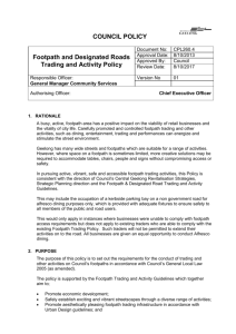 Footpath and Designated Roads Trading and Activity Policy (WORD