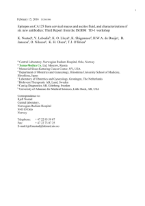 Study of autoantibodies against recombinant CA125 in humans