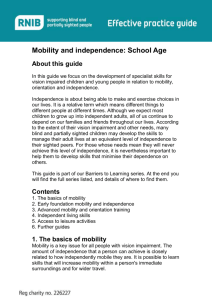 Mobility and independence: School Age
