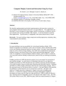 Computer Display Control and Interaction Using Eye-Gaze