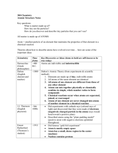 300 Atomic Structure Notes