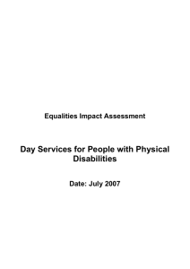 Day Services People with Physical Disabilities